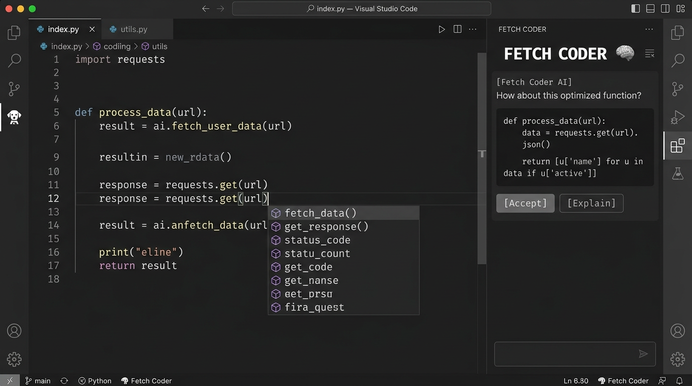 Fetch Coder — VS Code Extension